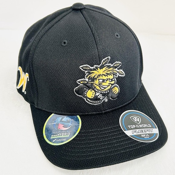 Top of the World Other - Top‎ of the World Wichita State Shockers Victory Hat Cap Stretch Flex M/L Black